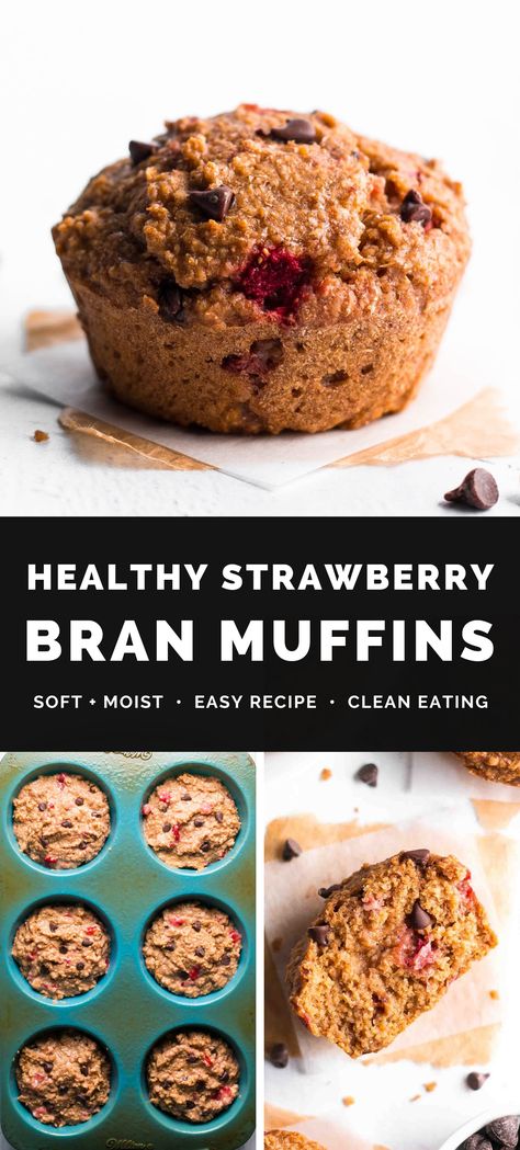 Healthy Whole Grain Recipes, Strawberry Bran Muffins, Bran Muffins With Fruit, All Bran Muffins Recipe Healthy, Almond Flour Bran Muffins, Easy Bran Muffin Recipe, Banana Bran Muffins Greek Yogurt, High Protein Bran Muffins, Breakfast Low Calorie