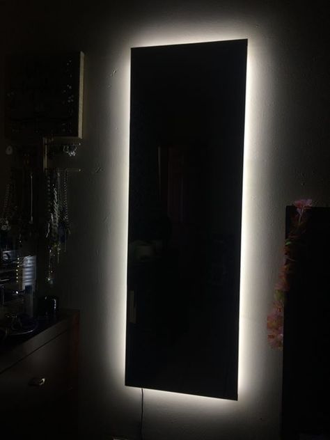 LED Backlit Mirror Check out the full project http://ift.tt/29rEVNc Don't Forget to Like Comment and Share! - http://ift.tt/1HQJd81 Diy Mirror With Lights, Led Backlit Mirror, Hall Mirrors, Pub Design, Backlit Mirror, Bathroom Wall Cabinets, Loft Room, Medicine Cabinet Mirror, Unique Diy Gifts