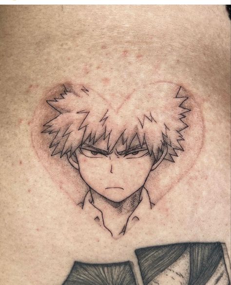 Bakugo Tattoo Ideas, Todoroki Tattoo, Bakugou Tattoo, Bakugo Tattoo, Mha Tattoos, My Hero Academia Tattoo, Hero Tattoo, One Piece Tattoos, Anime Tattoo