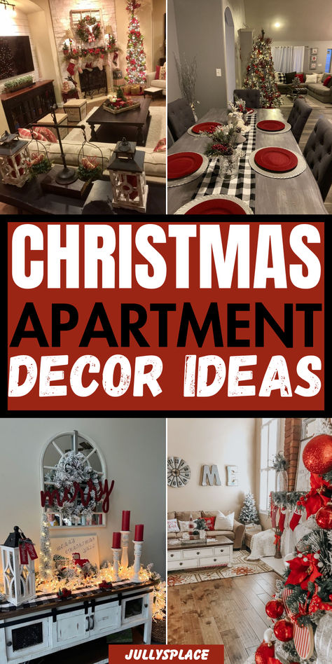 Christmas Decor Ideas First Home Christmas Decor, Room Sharing Ideas, Christmas Living Room Decorating Ideas, Christmas Console Table, Christmas Apartment Decor, Christmas Wall Decor Ideas, New Home Congratulations, Apartment Decor Ideas, Christmas Apartment