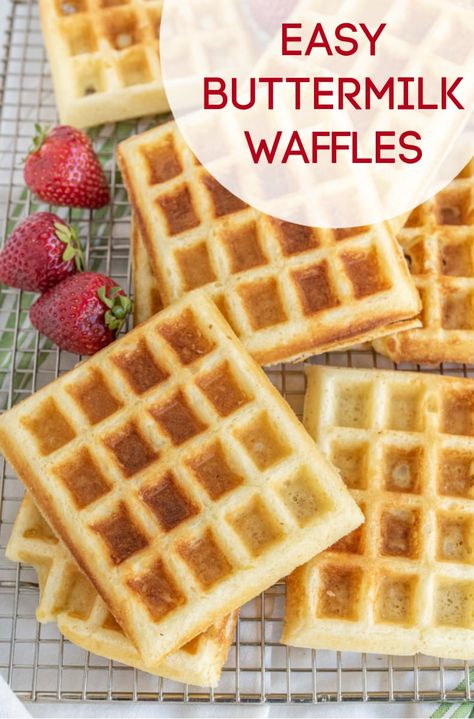 Ditch the box and make from scratch this easy and incredible classic fluffy buttermilk waffle recipe using only 7 ingredients! #waffles #buttermilkwaffles #wafflerecipe #easywaffles #homemadewaffles #breakfast #breakfastrecipes Buttermilk Waffle Recipe, Waffle Batter Recipe, Buttermilk Waffle, Classic Waffle Recipe, Buttermilk Waffles Recipe, Waffle Batter, Easy Waffle Recipe, Buttermilk Waffles, Waffle Iron Recipes