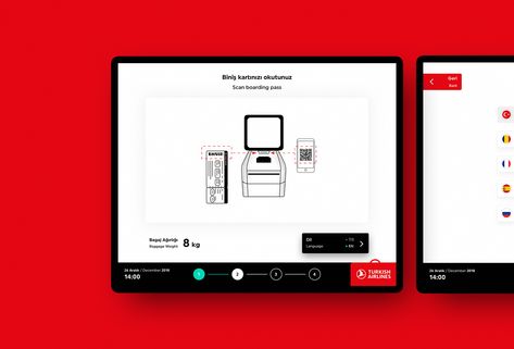 kiosk on Behance Kiosk Ui Design, Kiosk App, Istanbul Airport, Scanner App, Airline Company, Turkish Airlines, Self Serve, User Experience Design, Application Design