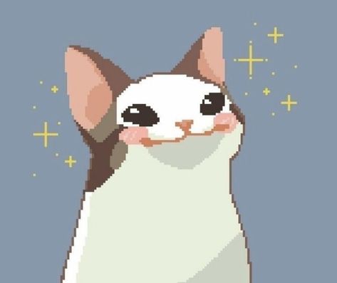 Popcat, cat, cute cat, cat meme, cat edit, cat pfp, cute pfp, pfp, kawaii pfp, cat wallpaper, digital art, pixel art Cat Pfp Cute, Cat Edit, Kawaii Pfp, Pfp Cat, Wallpaper Digital Art, Meme Cat, Art Pixel, Pixel Art Background, Cute Pfp