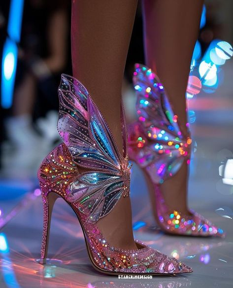 Whimsical Shoes, Have A Beautiful Sunday, Butterfly Heels, Magic Shoes, Fairy Shoes, Fancy Heels, Beautiful Sunday, Fashion Shoes Heels, Cute Shoes Heels