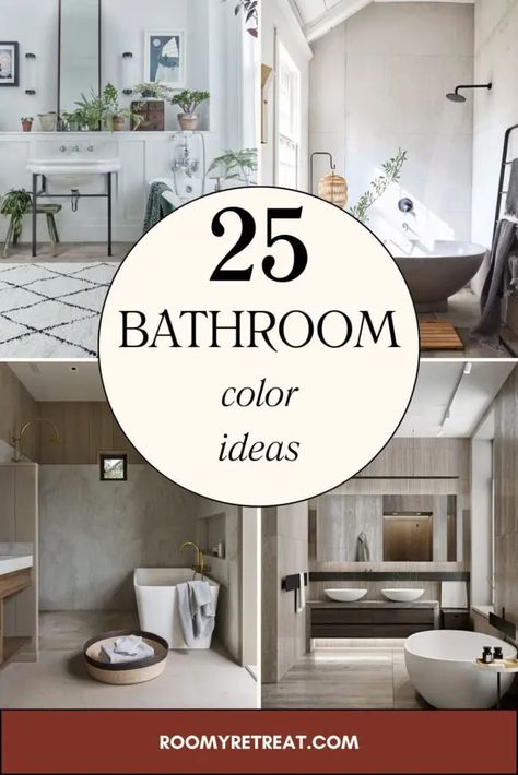 Small Full Bathroom Color Ideas, Modern Bathroom Color Schemes, Color Schemes For Small Bathrooms, Bathroom Colors For 2024, Green Bathroom Walls, Bathroom Wall Color Ideas, Redecorate Bathroom, Bathroom Colour Schemes, Easy Bathroom Decor