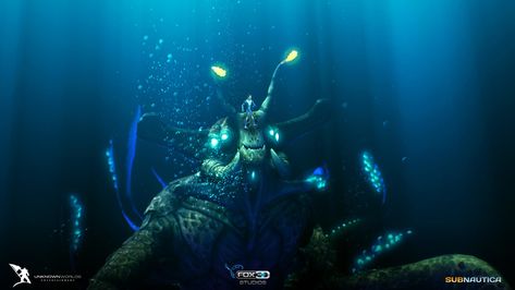 Subnautica Trailer, FOX3D ENTERTAINMENT on ArtStation at https://www.artstation.com/artwork/B5gO8 Subnautica Sea Dragon, Subnautica Creatures, Subnautica Concept Art, Subnautica Below Zero, Good Day To You, Below Zero, Art Production, Deep Sea Creatures, Game Developer