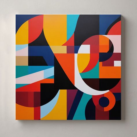 Delve into the mesmerizing world of geometric harmony with our abstract art print. #GeometricElegance #AbstractSymmetry #HarmoniousShapes Check out the full collection here: https://payhip.com/BrushandPalette Mdf Art, Modern Abstract Art Geometric, Abstract Forms, Contemporary Illustration, Abstract Art Print, Contemporary Wall Art, Zentangle Art, Painting Art Projects, Diy Art Painting