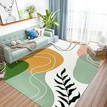 Elegant Rugs Living Room, Cute Living Room Rugs, Rug On Carpet Living Room Apartments, Apartment Bedroom Rug, Office Rugs Ideas, Living Room Designs Modern Cozy, Living Room Carpet Ideas, Botanical Interior Design, Mid Century Carpet