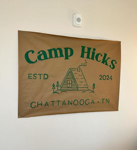 Camp Hicks 🏕️ #bannerpainting #bannerdesign #bachelorettebanner #bacheloretteparty #bachdecor Camp Sleepover Party, Summer Camp Party Decorations, Camp Branding, Camp Banner, Sisterhood Ideas, Sisterhood Retreat, Camp Birthday, Camp Party, Bachelorette Banner