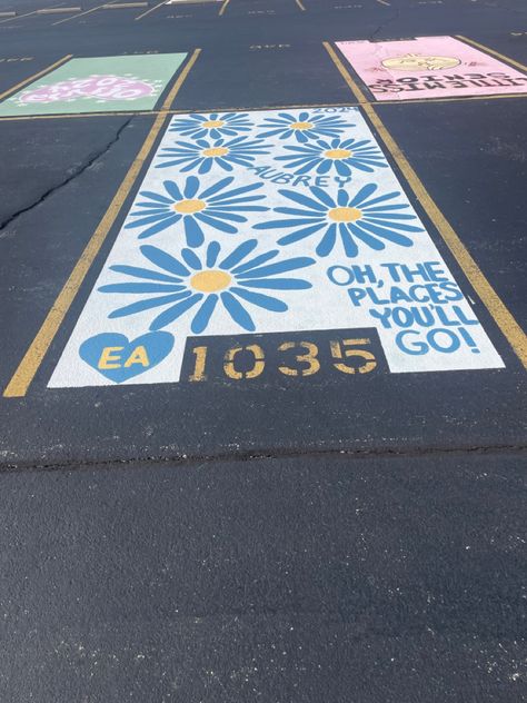 Parking Ideas, Parking Spot Painting, Spot Painting, Parking Spot, Senior Year, Art