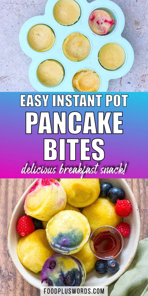 Shut the front door! This Instant Pot Breakfast Pancake Bites have taken over the internet. And with just the IP egg mold, you can create these tasty, fluffy pancake bites for your next family breakfast. Here's how! Instant Pot Pancake Bites Bisquick, Instant Pot Muffins In Egg Mold, Silicone Egg Mold Recipes, Instant Pot Pancake Bites, Egg Bites Instant Pot, Instant Pot Egg Bites, Silicone Molds Recipes, Instant Pot Breakfast, Mold Recipes