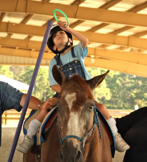 It takes a caring, hard working team of highly quailfied physical, occupational, and speech therapists, Certified Therapeutic Riding Instructors, along with dedicated volunteers and well-trained horses to make these programs successful! Horse Playground, Therapeutic Riding Games And Activities, Horse Physiotherapy, Horse Schooling Exercises Fun, Sensory Trail Therapeutic Riding, Equine Assisted Therapy, Therapeutic Riding, Therapeutic Horseback Riding, Horse Lessons