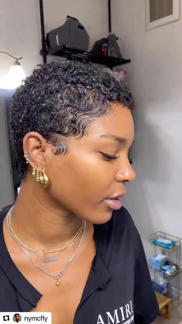 Rockin' It Natural on Instagram: "Love your curls @nymcfly!!! You are RockinItNatural!!! 😍😍😍 • *Tag @RockinItNatural for feature!! *Follow @RockinItNatural for natural hair styles & hair cut inspirations!! *Tag your friends!! • • #RockinItNatural #naturalhairstylists #naturalhairsalon #naturalhair #taperednaturalhair #kinkycoily #taperedcut #naturalhairgoals #type4hair #curlyhairstyles #kinks2curls #kinks2coils #naturalista #naturalhairrocks #naturalhairstylist #naturalhairstyles #naturalhair Nymcfly Haircut, 4c Short Natural Hairstyles Big Chop, Coily Pixie Haircut, Short Coils On Natural Hair, Big Chop Styles 4c Hair, 4c Haircut Natural Hair Short Cuts, Pixie Cut Natural Hair, 4c Pixie Haircut, Short Tapered Natural Hair