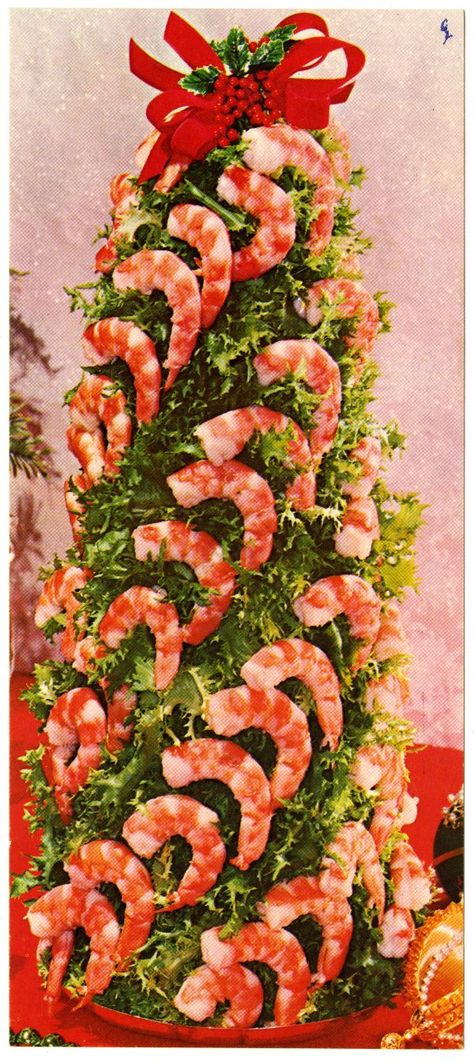 Florida Memory - Recipe card for Shrimp Christmas Tree and Cocktail Sauce Shrimp Christmas, Christmas Tree Food, Holiday Meal Planning, Funny Christmas Tree, Shrimp Appetizers, Christmas Entertaining, Shrimp Cocktail, Xmas Food, Holiday Appetizers