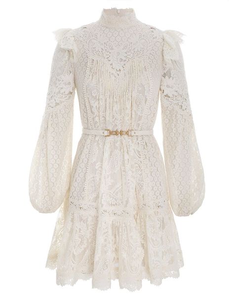 Zimmermann Concert Textured Lace Mini Cream Dress, Lace Mini Dress, Classy Outfits, Online Clothing, Dresses Online, Lace Dress, Designer Dresses, Short Dresses, Ready To Wear