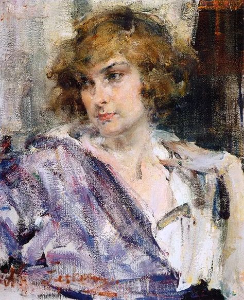 Nicolai Fechin. Portrait Of Isabel Nikolai Fechin, Nicolai Fechin, Painting Subjects, Russian Artists, Art How, Modern Artists, Classical Art, Portrait Inspiration, Artist Websites