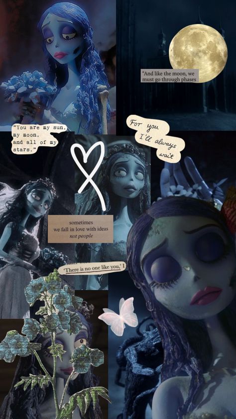 Dark Lovecore, Corpse Bride Quotes, Corps Bride, Corpse Bride Movie, Corpse Bride Art, Emily Corpse Bride, Tim Burton Corpse Bride, Halloween Wallpaper Iphone Backgrounds, Tim Burton Style