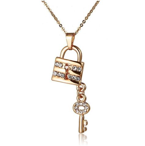 Cheap pendant owl, Buy Quality necklace ivory directly from China pendant perfume Suppliers:   Popular Romantic Lock and Key Pendant Necklaces for Women 18K Gold Plated Necklaces Jewelry     Free Shipping New Lock And Key Jewelry, J Necklace, Key Pendant Necklace, Key Jewelry, Necklaces Gold, Fine Diamond Jewelry, Rose Ring, Sweater Chain, Gold Necklace Women