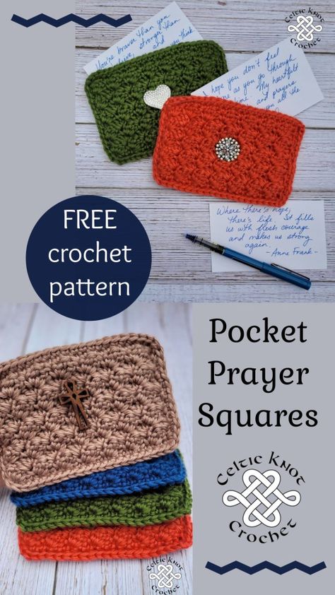 Pocket Prayer Square, Easter Bookmarks, Prayer Square, Celtic Knot Crochet, Crochet Granny Square Free Pattern, Prayer Shawl Crochet Pattern, Crochet Bookmarks Free Patterns, Flower Design Ideas, Granny Square Free Pattern