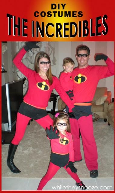 How to Make The Incredibles Halloween Costumes The Incredibles Halloween Costume, Bratz Halloween, Incredibles Costume, Costumes For Teenage Girl, Cruella Deville, Diy Kostüm, Homemade Costumes, Halloween Costume Contest, Group Costumes