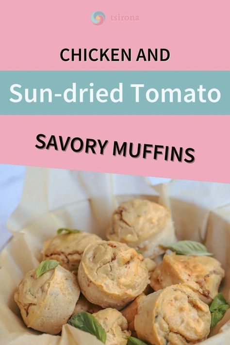 Healthy savory muffin recipe: Chicken and sun dried tomato muffin! Try our easy, quick lunches idea on the go for a delicious, easy to make ahead lunch recipe! Healthy recipe ideas | Chicken and Sundried Tomato Recipes Chicken And Sundried Tomato Recipes, Healthy Savoury Muffins, Tomato Muffins, Sundried Tomato Recipes, Make Ahead Lunch, High Protein Recipes Dinner, Savory Muffins Recipes, Metabolism Boosting Foods, Healthy Recipe Ideas