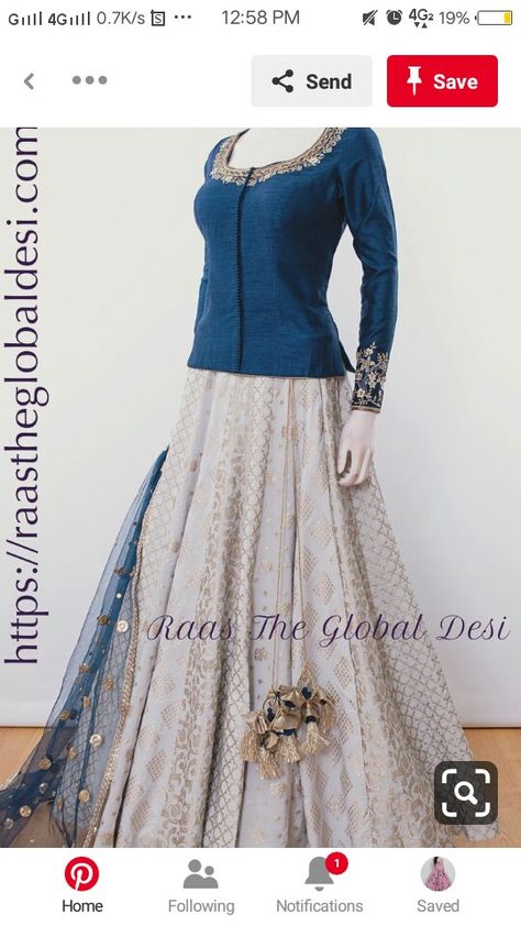 Lehenga With Long Blouse, Exclusive Saree Blouse Designs, Long Blouse Designs, Lehenga Saree Design, Lehenga Designs Simple, Lehenga Blouse Designs, Simple Kurta Designs, Sari Blouse Designs, Long Dress Design