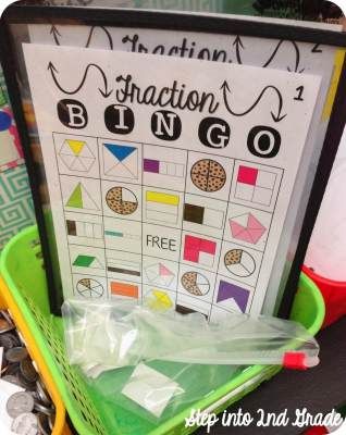 Fraction 2nd Grade, Fraction Bingo, Identifying Fractions, 3rd Grade Fractions, Amy Lemons, Teaching Fractions, Fraction Activities, Fourth Grade Math, 3rd Grade Classroom