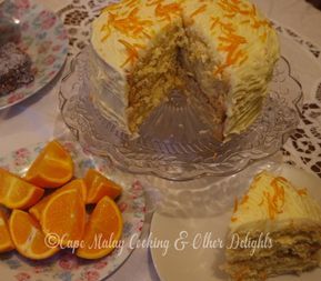 Orange Cake (Lemoen Koek) | Cape Malay Cooking & Other Delights - Salwaa Smith Malay Traditional, Cape Malay, Orange Butter, Malay Food, Orange Cupcakes, Cake Writing, Butter Icing, African Recipes, Cake Mixture