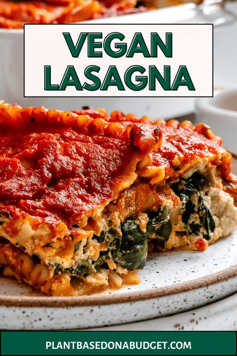 Vegan Lasagna Easy Vegan Lasagna, Vegan Lasagna Soup, Lasagna Vegan, Veggie Lasagna Recipe, Veggie Lasagne, Lasagna Recipes, Vegan Lasagna, Veggie Lasagna, Vegan Roast