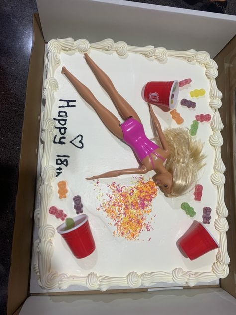 Here is a simple 18th or older birthday cake idea which makes it all about you!#birthday #cakedesign #cake #birthdayidea Cake Decorating Ideas Funny, 18th Birthday Cake Ideas Funny, Eighteenth Birthday Cake, 18th Birthday Cake Funny, Funny 18th Birthday Cake, 18th Birthday Cake Quotes, 18th Bday Cake Ideas, Barbie Throwing Up Cake 21st Birthday, 18th Birthday Cake Barbie Doll