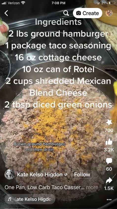 Ketomeals Easy, Low Carb Taco Casserole, Low Carb Taco, Low Carb Tacos, Diet Recipes Easy, Taco Casserole, Meals Recipes, Custom Keto Diet, Low Carb Diet Recipes