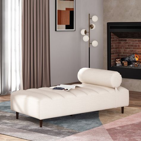 Nfusion Upholstered Chaise Lounge & Reviews | Wayfair Modern Chaise Lounge, Upholstered Chaise Lounge, Upholstered Chaise, Single Sofa Chair, Chaise Lounges, Bolster Pillow, Single Sofa, Chaise Lounge Chair, Clean Modern