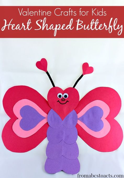 Love is in the air and so are these adorable heart shaped butterfly Valentine crafts for kids!  They are perfect for practicing scissor skills with your preschooler and they are absolutely adorable! Butterfly Valentine, Preschool Valentine Crafts, February Crafts, Name Crafts, Valentine's Day Crafts For Kids, Preschool Valentines, Valentine Crafts For Kids, Butterfly Kids, Scissor Skills