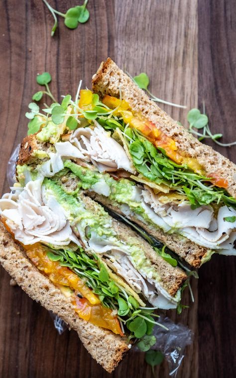 Turkey & Veggie Sandwich by Wandering_Chickpea | Quick & Easy Recipe | The Feedfeed Vegan Antipasto, Lemon Risotto Recipes, Veggie Turkey, Veggie Sandwich Recipes, Vegan Pesto Recipe, Lemon Risotto, White Bean Recipes, Crispy Chickpeas, Veggie Sandwich