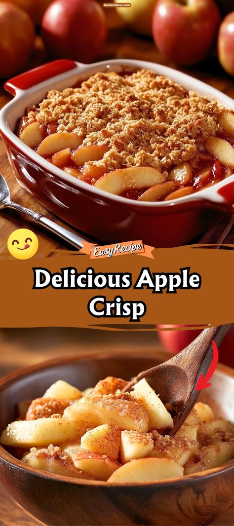 Apple Crisp Cinnamon Apples And Ice Cream, Dishes With Apples, Apple Desserts With Fresh Apples, Desserts With Apples, Baked Apple Crisp, Cinnamon Apple Crisp, Oven Baked Apple, Best Apple Crisp Recipe, Apple Crisps