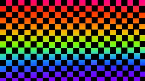 I used this in my "Lil Kandi Raver" animation meme (On youtube!! My first ever animation meme!!) and I figured y'all could use it too. No need to credit me if you use it, it's pretty bland and has some mistakes in it. Rainbow Youtube Banner, Scenecore Wallpaper Desktop, Rainbow Checkered Wallpaper, Carrd Background, Scenecore Background, Scene Pfps, Scenecore Wallpaper, Backround Pics, Scene Banner