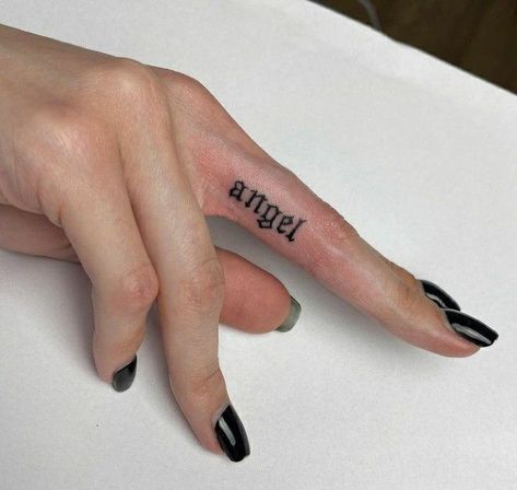 Angel Finger Tattoo, Knuckles Tattoo, Angel Haze, Black And White Snake, Big Finger, Snake Tattoos, Uv Tattoo, Finger Tattoo For Women, Pen Tattoo