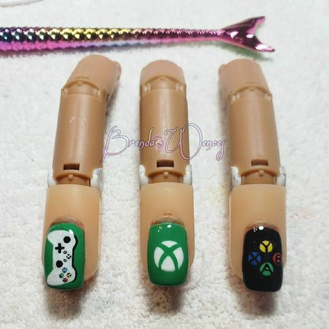 Xbox Logo, Organic Nails, Cute Simple Nails, Uñas Acrilicas, Nail Pro, Acrylic Nail Designs, Nail Artist, Nail Tech, Salvatore Ferragamo Flats