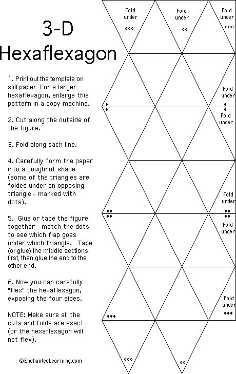 hexaflexagon. Fun for the kids! Flexagon Template, Hexaflexagon Template, Flextangle Template, Magic Crafts, Folding Origami, Math Art, Group Therapy, School Art Projects, Middle School Art