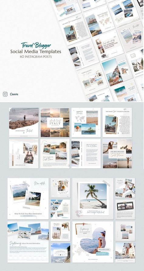 🔍  Looking for a way to create stunning Instagram posts for your travel blog? This Canva template is perfect for you! It includes 10 pre-designed templates that you can easily customize with your own photos and text. With this template, you can create beautiful Instagram posts that will help you grow your following and reach new audiences.  #travelblogger #instagram #travel #canva Travel Blogger Instagram, Build A Community, Social Media Profile, Business Model Canvas, Blogger Instagram, Travel Album, Magazine Layout Design, Travel Itinerary Template, Ebook Template