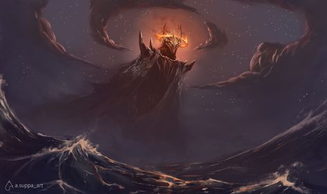 ArtStation - Melkor's rising, Andrea Suppa Melkor Morgoth Art, Morgoth Fanart, Morgoth Art, The Valar, Melkor Morgoth, History Of Middle Earth, Blender Models, Mandala Rock Art, Lotr Art