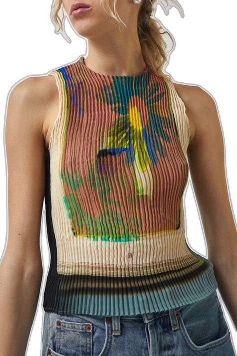 Julia Heuer Thelma Top in Mathis Strong Outfit, Floral Digital Print, Top Measurements, Pleated Top, Upcycle Clothes, Abstract Floral, Feminine Style, Passion For Fashion, Body Shapes