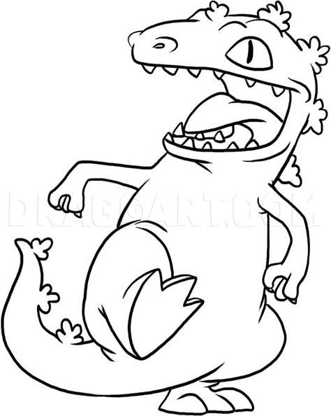 Reptar Rugrats, Rugrats Characters, Kids Wagon, Bearded Dragon Cute, Disney Drawings Sketches, Panda Birthday, Nickelodeon 90s, Drawing Guide, Cartoon Profile Pictures