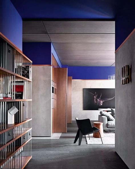 Contrast In Design, Bauhaus Interior Design, Bauhaus Interior, Apartment Inspiration, Color Contrast, Interior Furniture, The Room, In Design, Interior Spaces