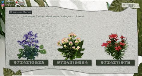 Flower Bloxburg Codes, Bushes Decals Bloxburg, Bloxburg Decal Window, Bloxburg Realistic Wallpaper Codes, Bloxburg Flower Decals Codes Transparent, Flower Vine Decal Bloxburg, Transparent Bloxburg Plant Decals, Flower Codes Bloxburg, Bloxburg Flower Bush Decals Codes