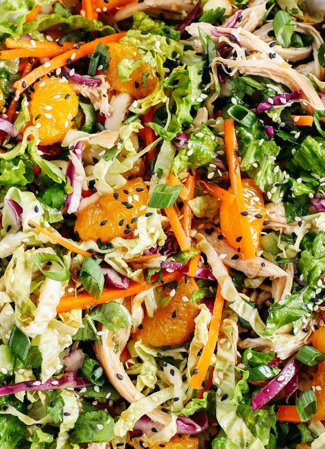 Salad Dinners, Shred Recipes, Chinese Chicken Salad Dressing, Asian Chicken Salad Recipe, Ww Salads, Chinese Salad, Chinese Meals, Chicken Salad Dressing, Asian Salad Recipe