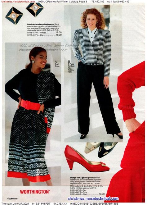 1990 JCPenney Fall Winter Catalog, Page 3 - Catalogs & Wishbooks 90's Fashion, 1990's Fashion, The Old Days, 80s Fashion, Retro Fashion, Winter Fashion, Fall Winter, Pumps, Clothes