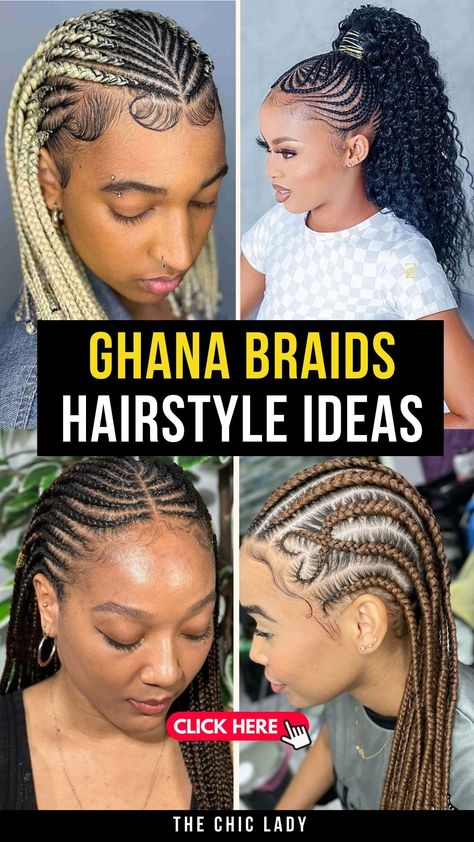 Top Ghana Braids Styles for 2024 – Trendy and Elegant Ideas Ghana Twists Hairstyles, Ghana Braids Updo, Ghana Braids Cornrows, Straight Backs, Ghana Braid Styles, Ghana Braids Hairstyles, Ghana Braids, Braids Styles, Protective Hairstyle