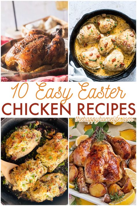 Looking for a delicious way to celebrate Easter this year? Check out these ten amazing Easter chicken recipes that will have your taste buds hopping with joy. From savory roast chickens to chicken in creamy sauces, there's something here for everyone! So get cooking, and enjoy a fantastic Easter feast! Easter Main Dishes, Creamy Sauces, Chicken Breast Dishes, Easy Easter Dinner, Easter Feast, Easter Dishes, Easter Chicken, Easter Dinner Recipes, Chicken Entrees