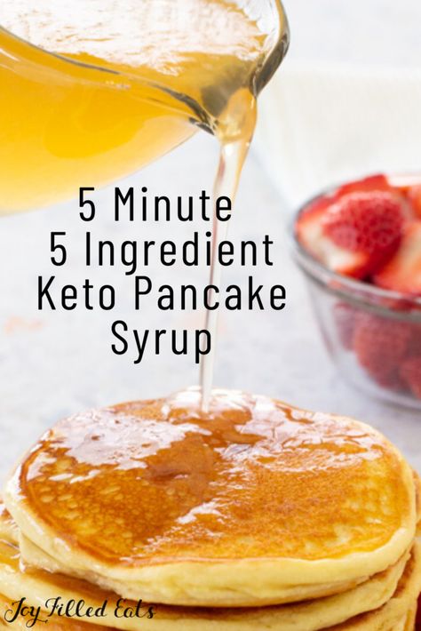 Keto Pancake Syrup, Sugar Free Syrup Recipe, Keto Syrup, Low Carb Pancake, Pancake Syrup Recipe, Syrup Recipes, Low Carb Pancakes, Sugar Recipes, Sugar Free Maple Syrup